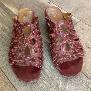 Pikolinos Leather Sandals, Size 8 (38)